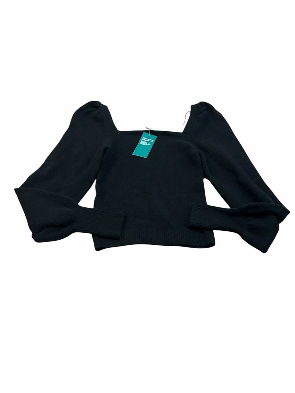 H&M black puff sleeve sweater nwt